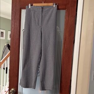 LOFT Black and White Houndstooth Pants, Capris, XL, new